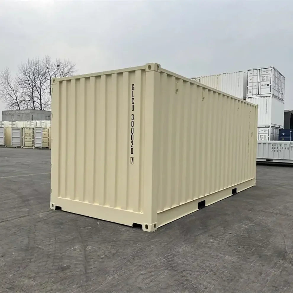 Conteneur maritime beige neuf de 20 pieds à ouverture latérale